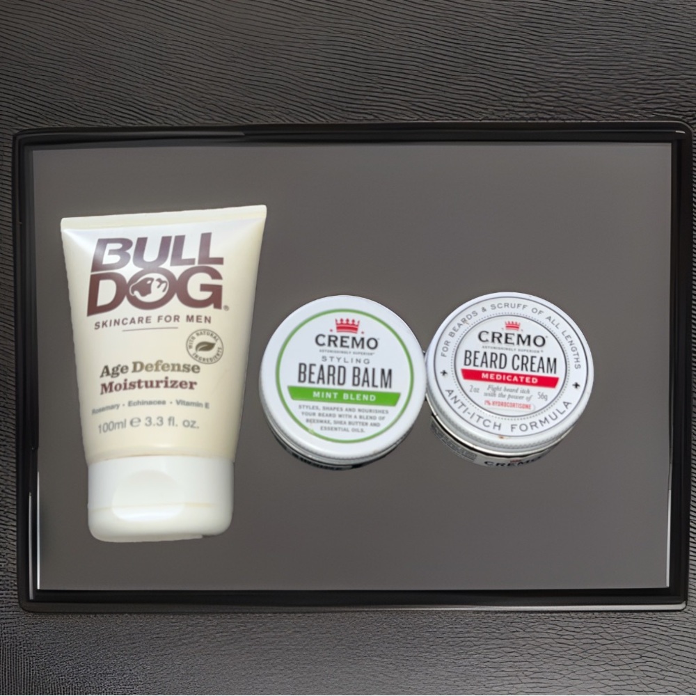 Bulldog Age Defense Moisturizer & 2 Different Cremo Beard Care Set